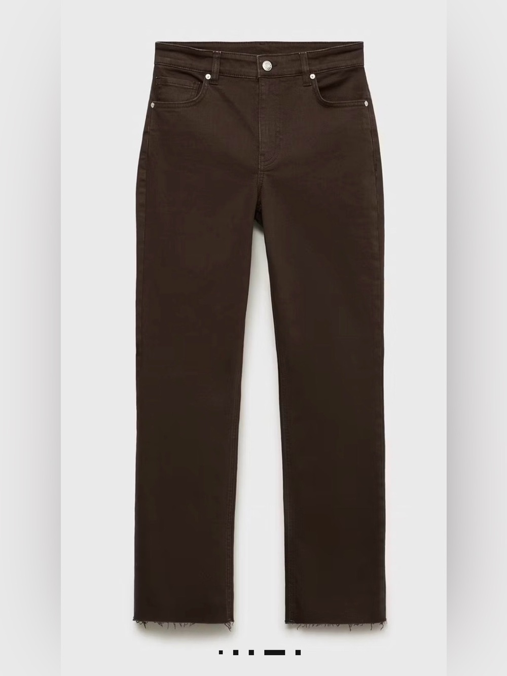 Mango Sienna Flared Cropped Jeans (Shade Chocolate) in Size 8